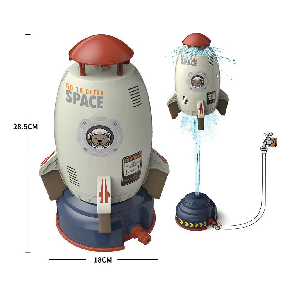 Creative Space Rocket Sprinkler Rotating Water